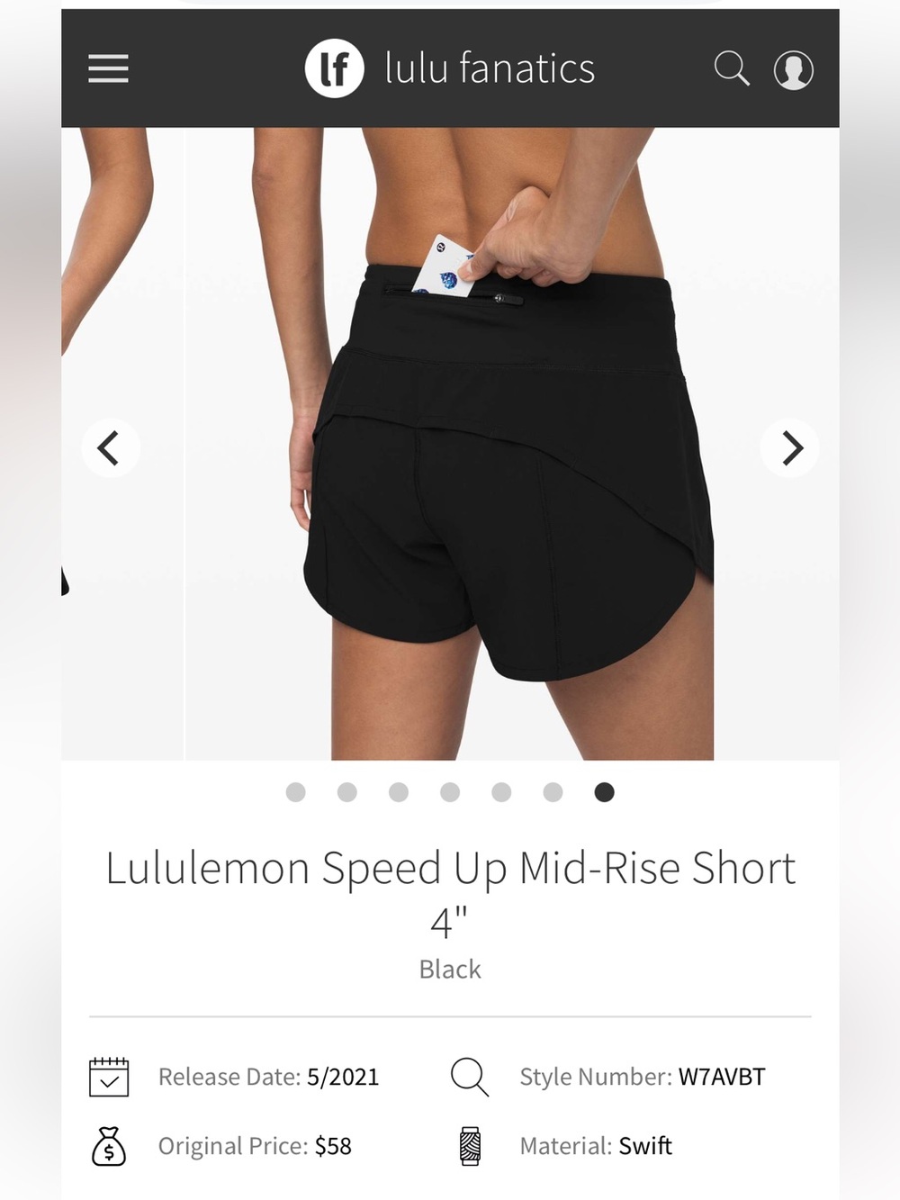 lululemon athletica Speed Up Mid-Rise Shorts - Black
